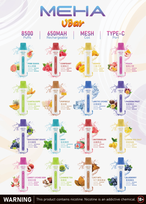 MEHA VBar小白條拋棄式8500口