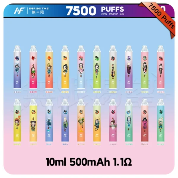 INF無限&鬼滅之刃聯名版抛棄式7500口